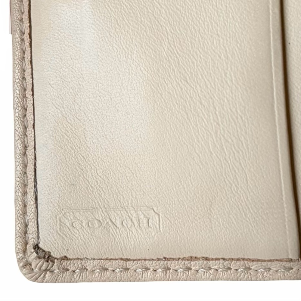 Coach Leather Wallet, Beige, Vintage - Picture 8 of 9